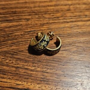 Madewell Stem Scatter Enamel Huggie Hoop Earrings